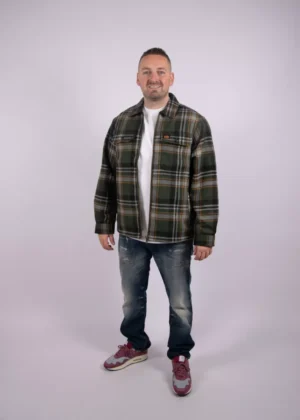 Superdry m4011063a b6c buckshot check olive