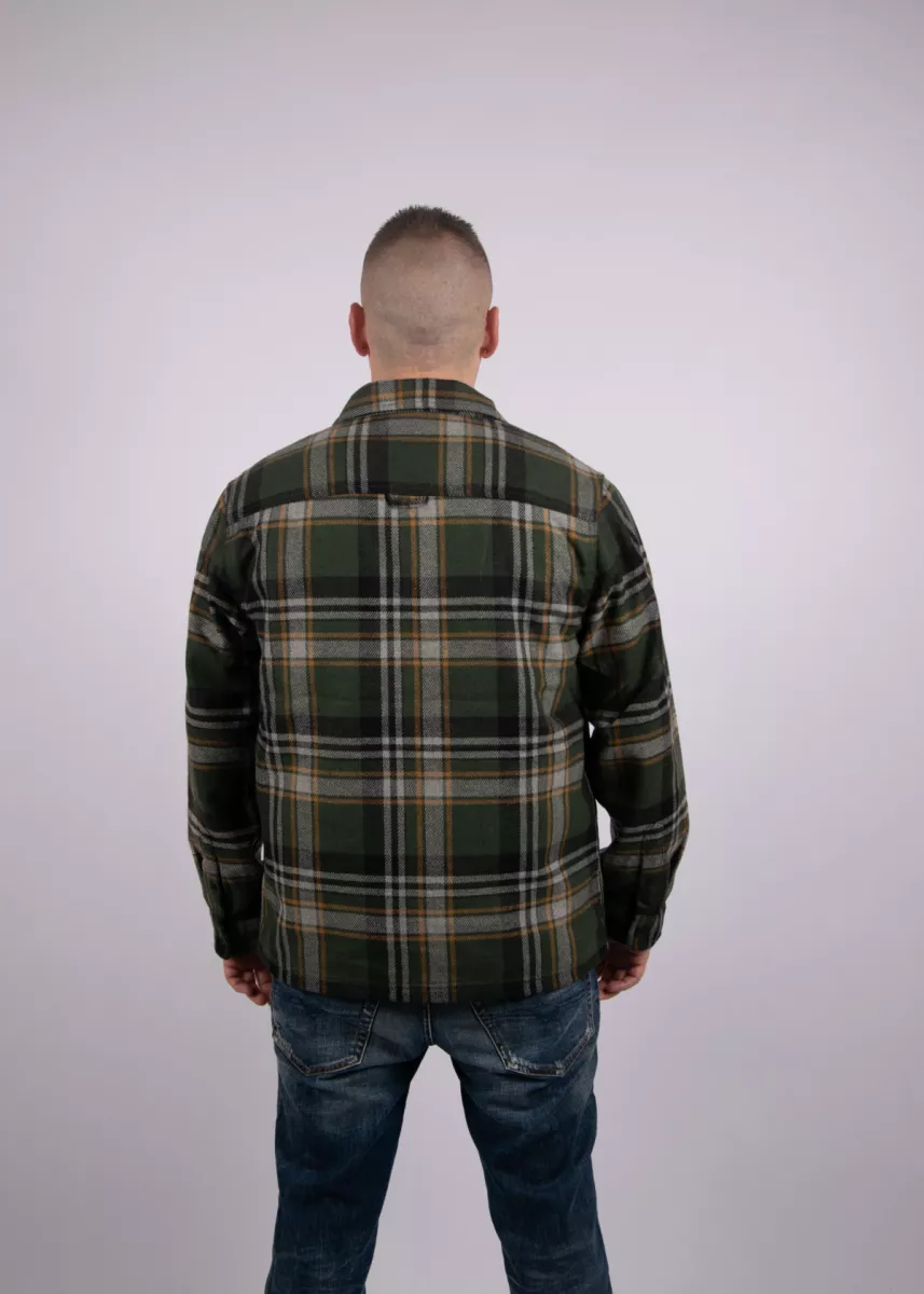 Superdry m4011063a b6c buckshot check olive