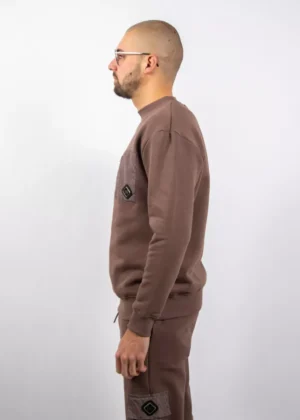 XPLCT shade crewneck deep taupe
