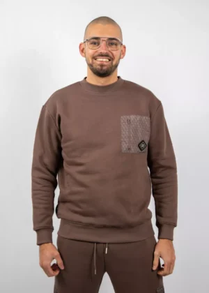 XPLCT shade crewneck deep taupe
