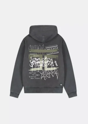 Jorcustom graffiti hoodie acidgrey