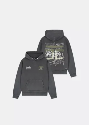Jorcustom graffiti hoodie acidgrey
