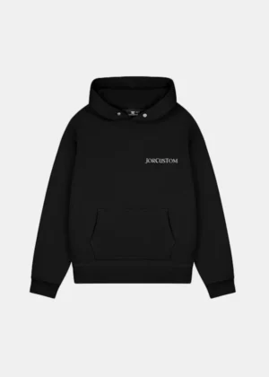 Jorcustom ribbon hoodie black