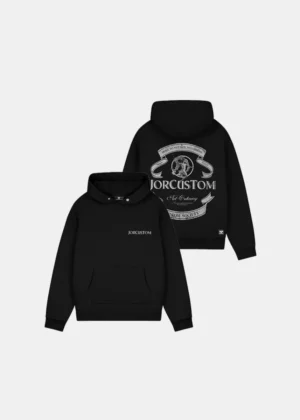 Jorcustom ribbon hoodie black