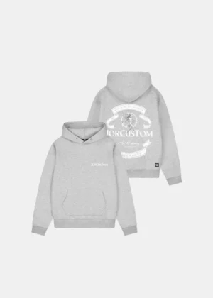 Jorcustom ribbon hoodie greymelange