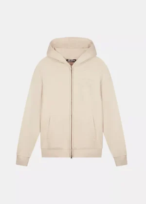 Malelions permanent vacation zip hoodie light taupe