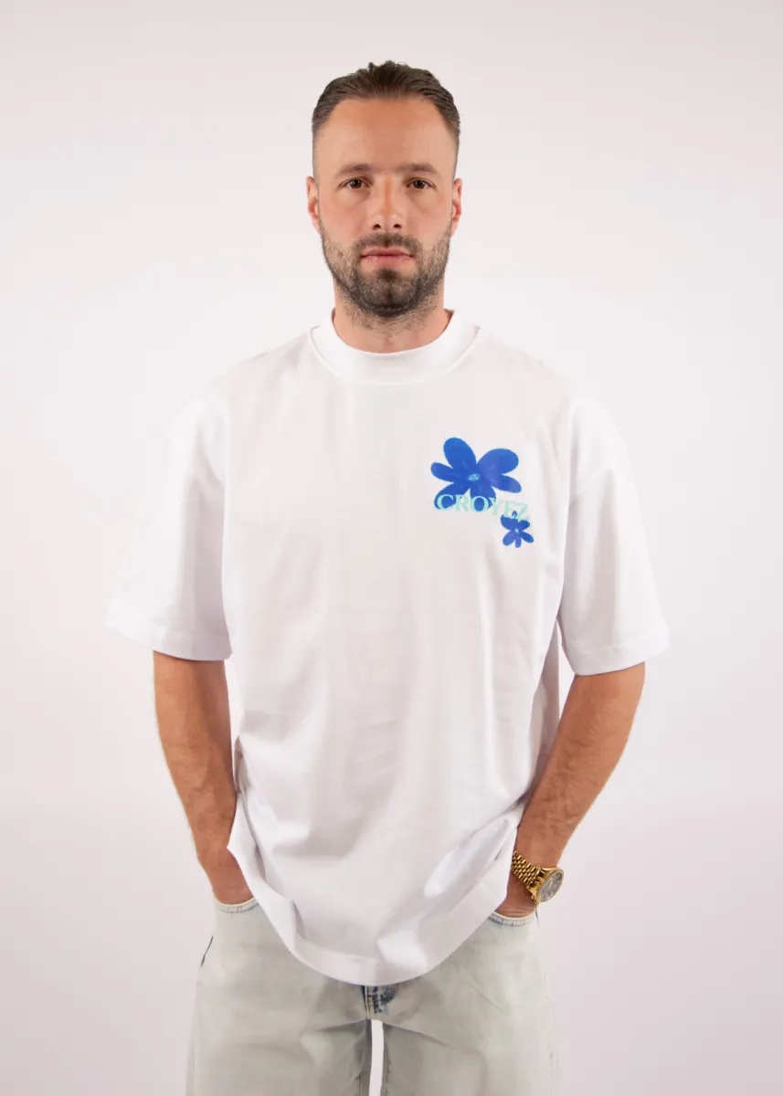 Croyez botanique t-shirt white/tiffany blue