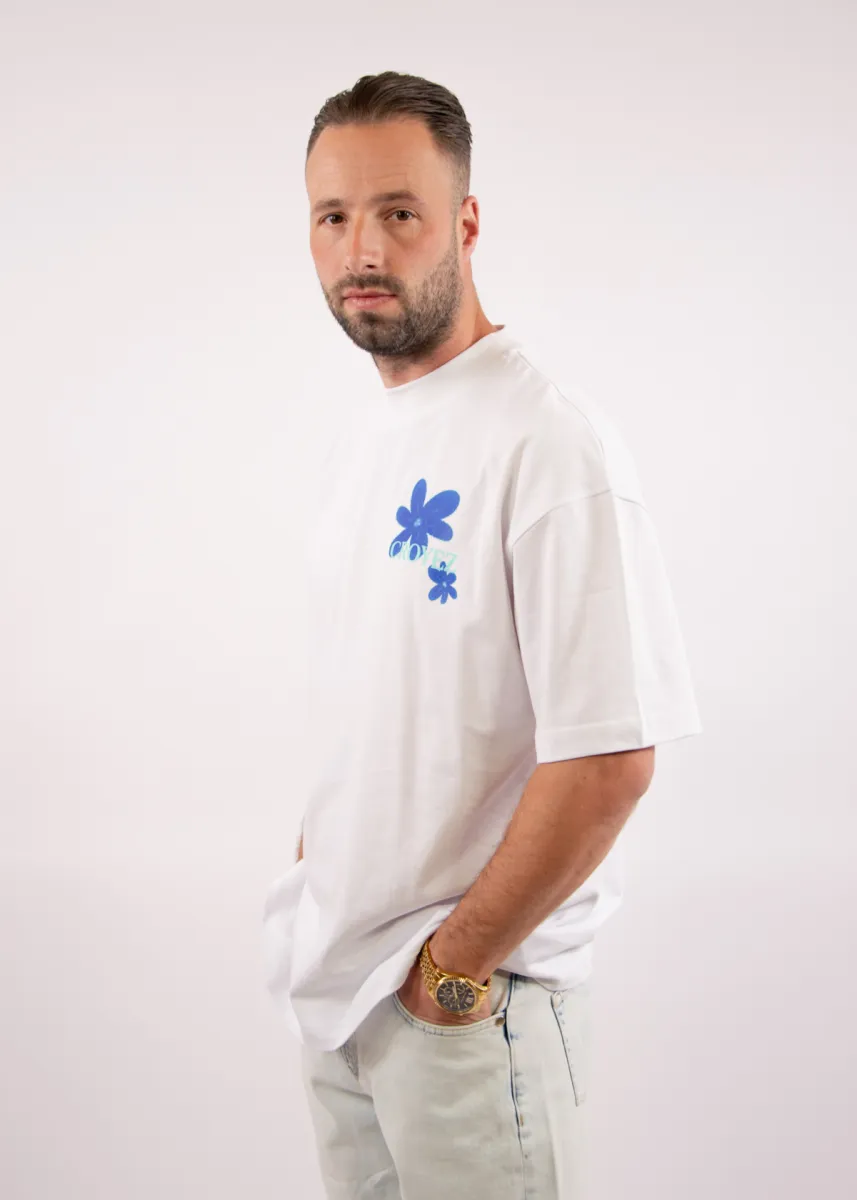 Croyez botanique t-shirt white/tiffany blue