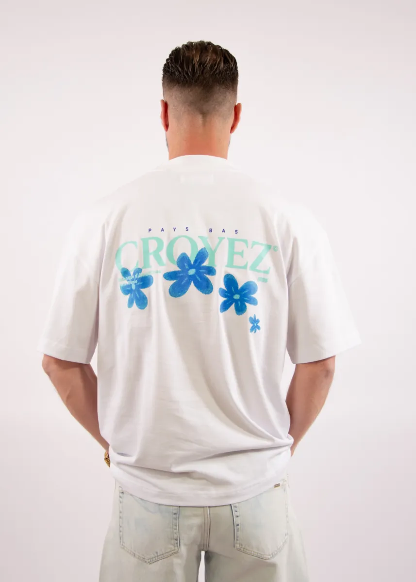 Croyez botanique t-shirt white/tiffany blue