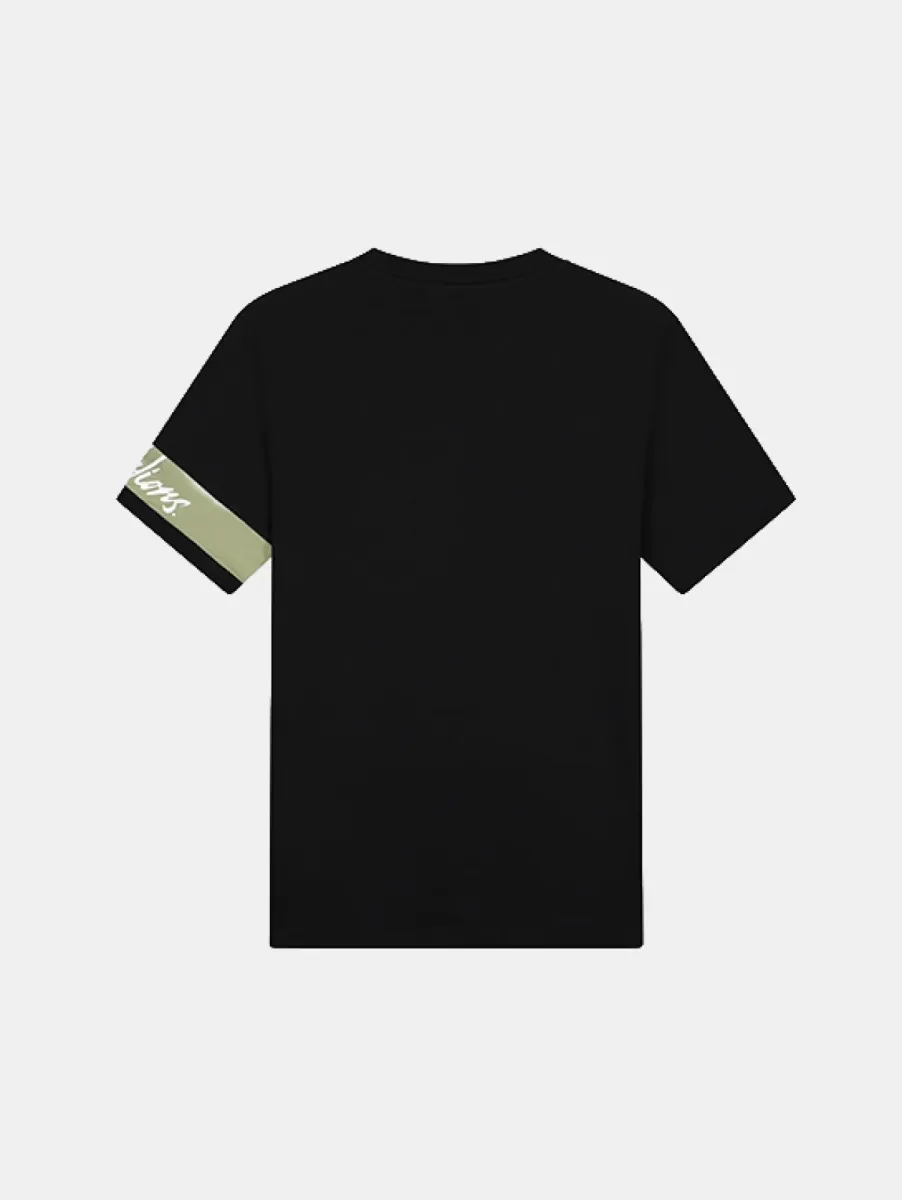 Malelions captain t-shirt black/sage green 930