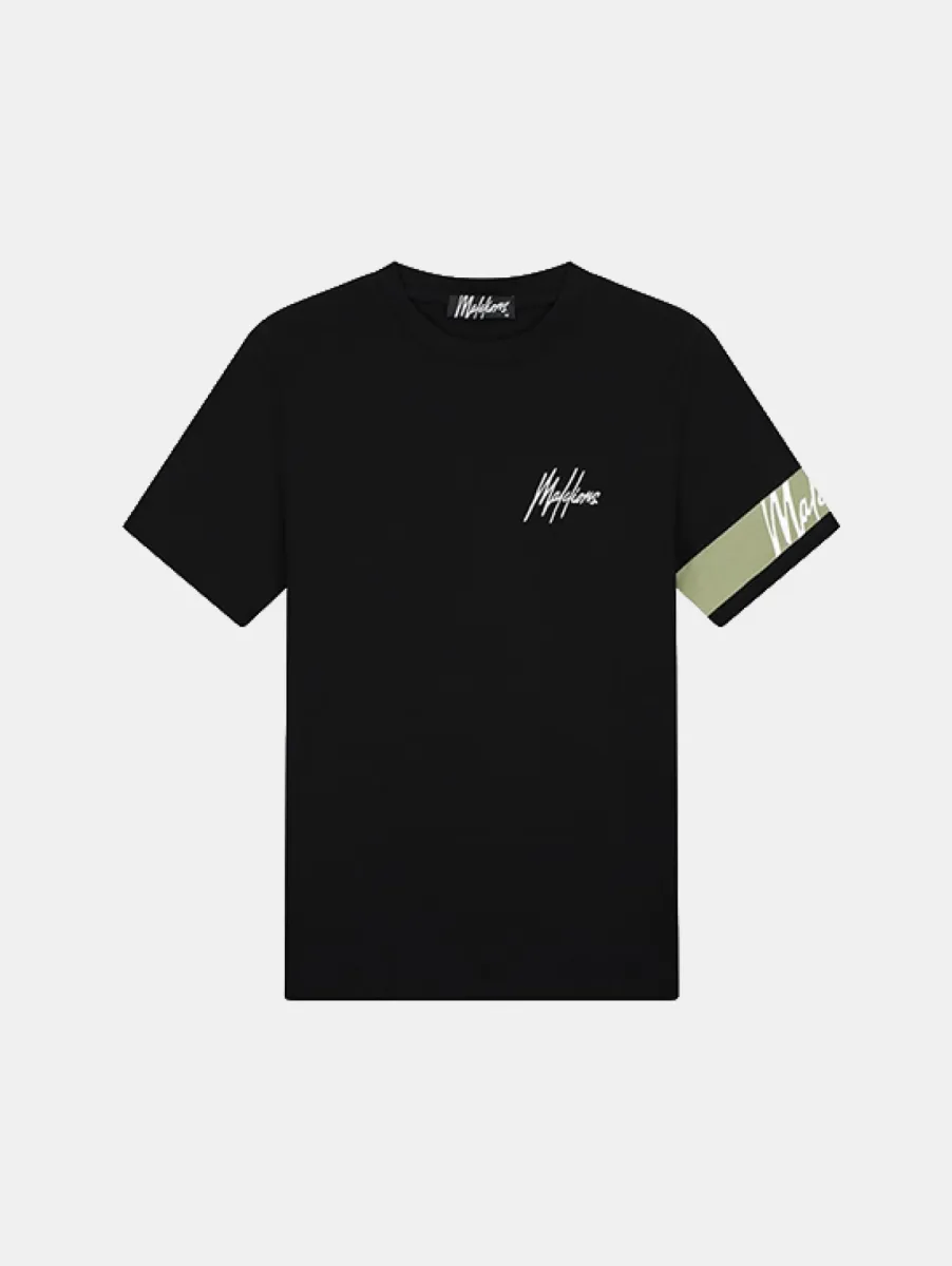 Malelions captain t-shirt black/sage green 930