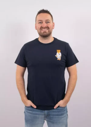 Baron Filou clxviii embroidered t-shirt navy blue