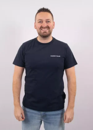 Baron Filou clxviii.baron backprint tshirt navy blue