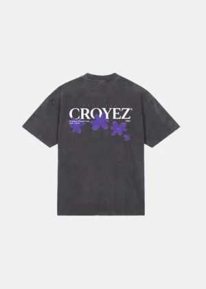 Croyez botanique t-shirt acid wash/dark purple