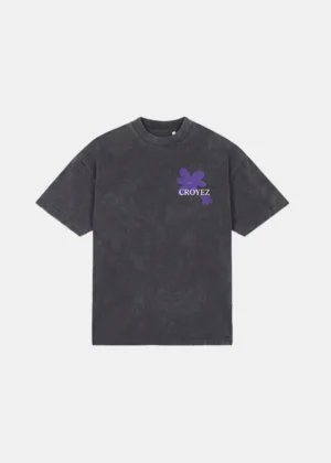 Croyez botanique t-shirt acid wash/dark purple