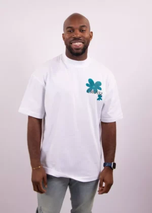 Croyez botanique t-shirt white/dark teal