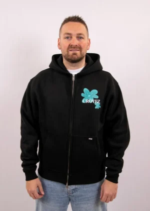 Croyez botanique zip hoodie black/dark teal