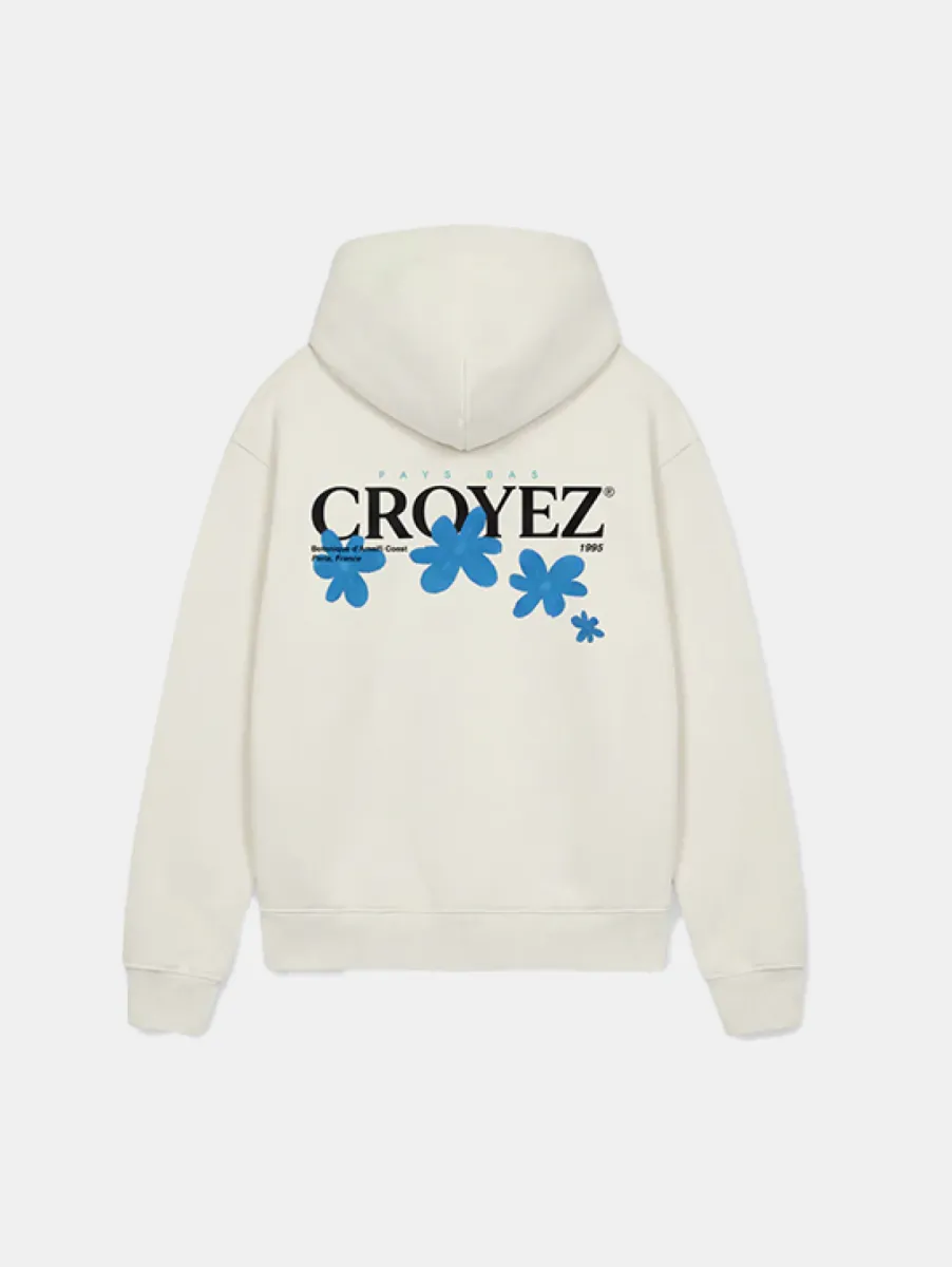 Croyez botanique zip hoodie off-white/tiffany blue