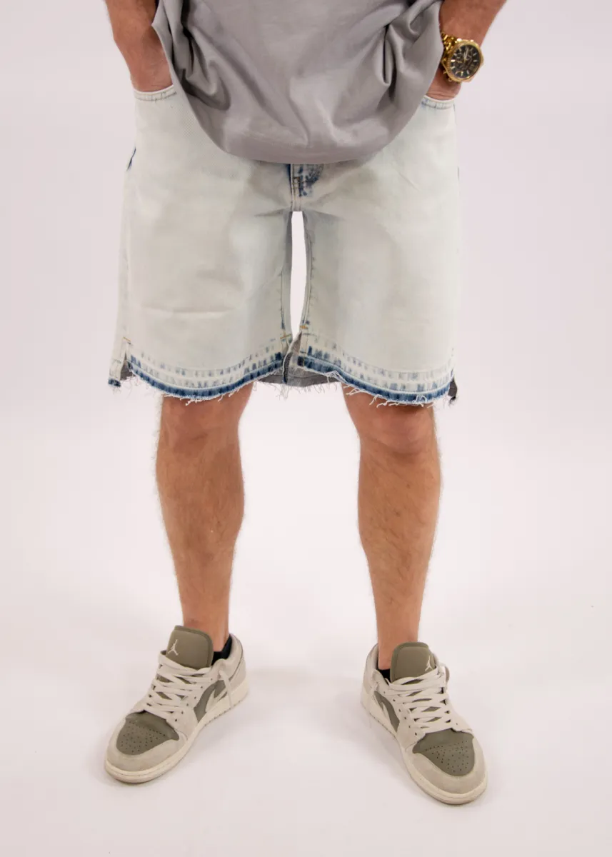 Croyez cd2 Stepped Hem shorts light blue