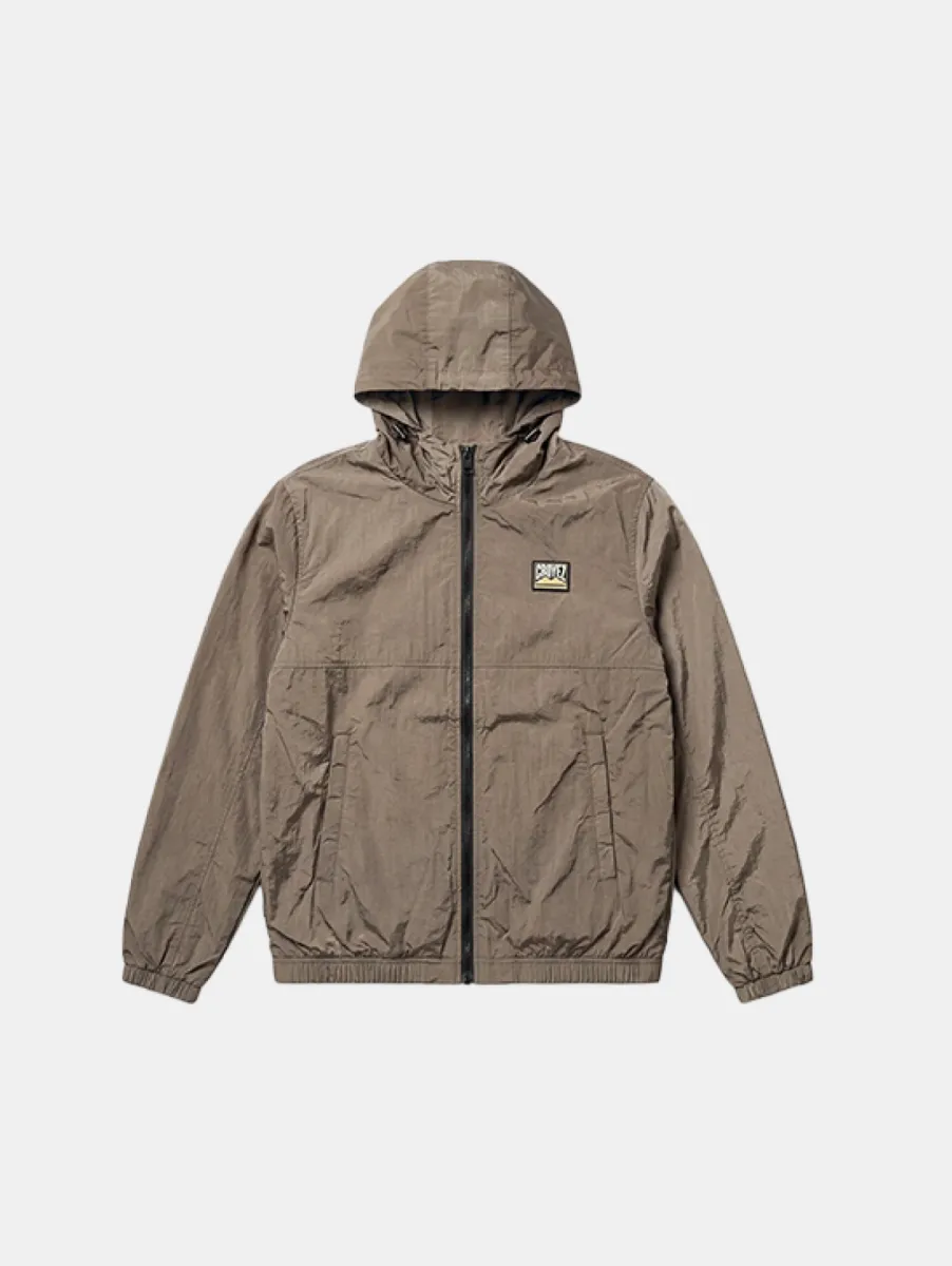 Croyez crinkle patch jacket washed brown