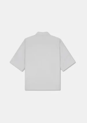 Croyez crinkle patch shirt light grey