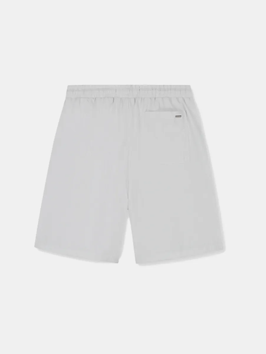 Croyez crinkle patch shorts light grey