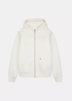 Croyez cross zip hoodie off-white