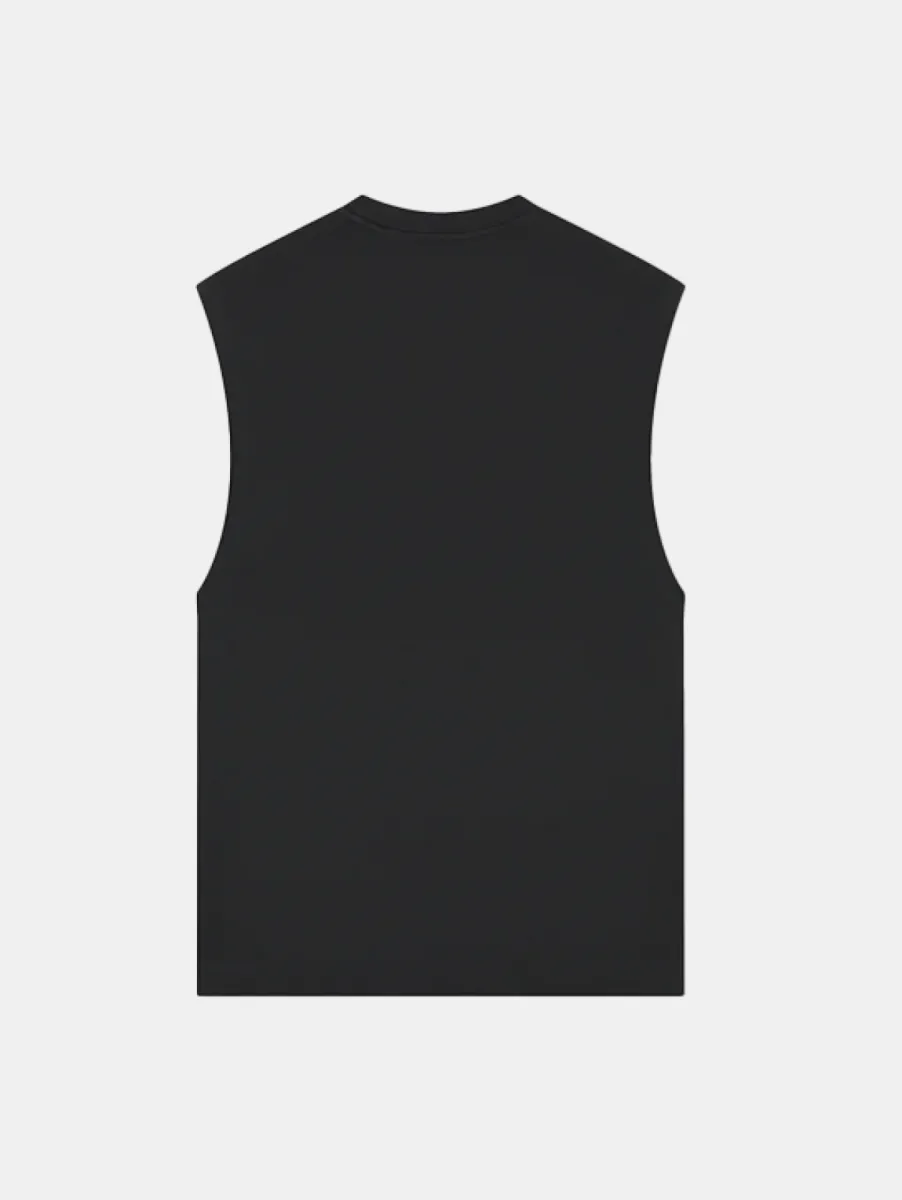Croyez cutout heart sleeveless t-shi black