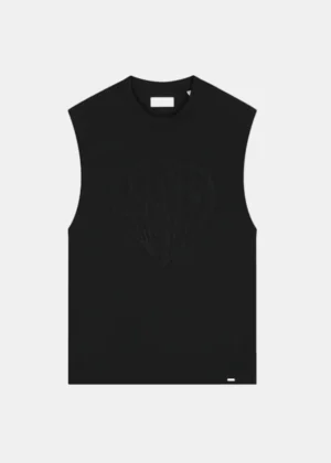 Croyez cutout heart sleeveless t-shi black