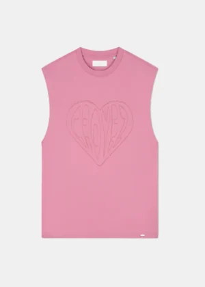 Croyez cutout heart sleeveless t-shi mauve