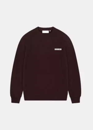 Croyez etiquette knit sweater burgundy