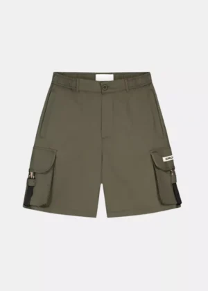 Croyez etiquette nylon shorts dusty olive