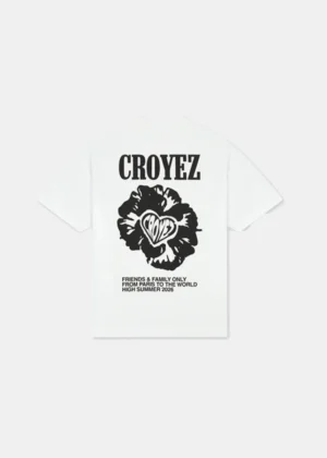 Croyez flower and heart t-shirt white