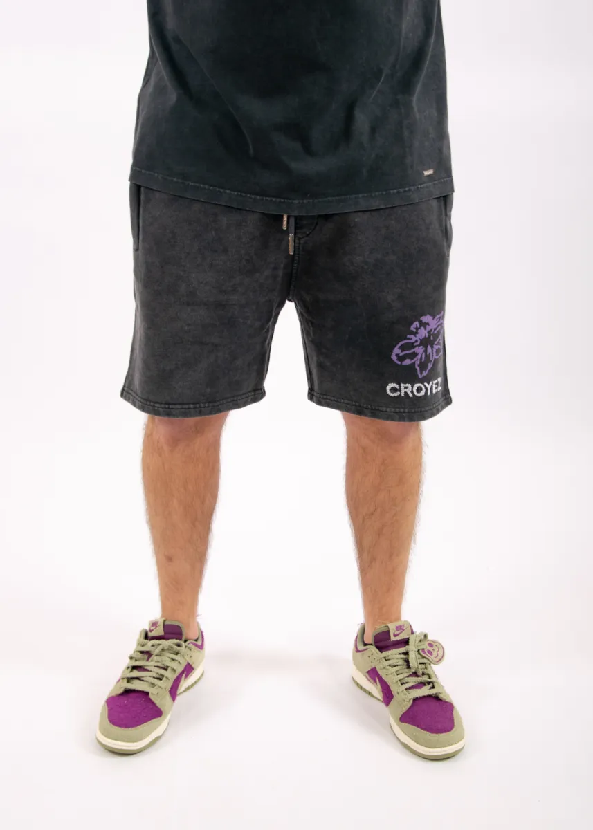 Croyez gardener shorts acid wash
