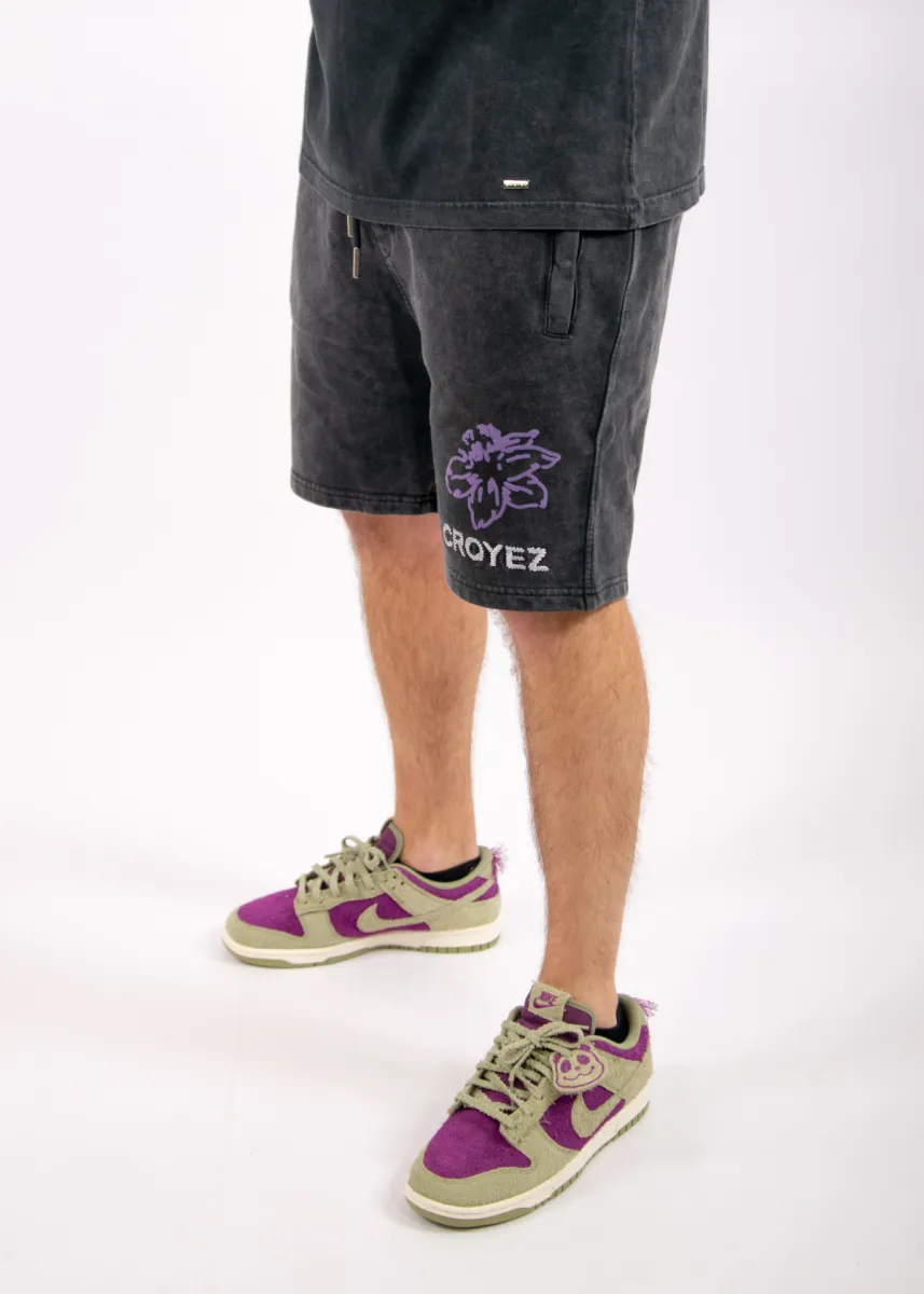 Croyez gardener shorts acid wash
