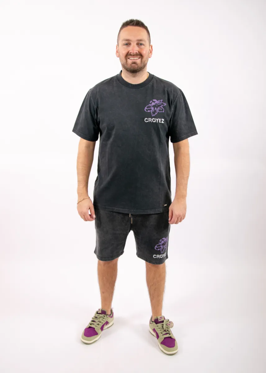 Croyez gardener shorts acid wash