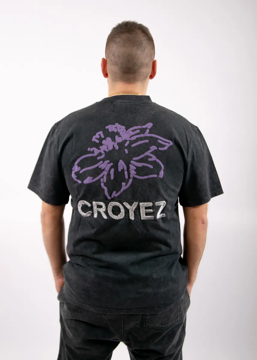 Croyez gardener t-shirt acid wash