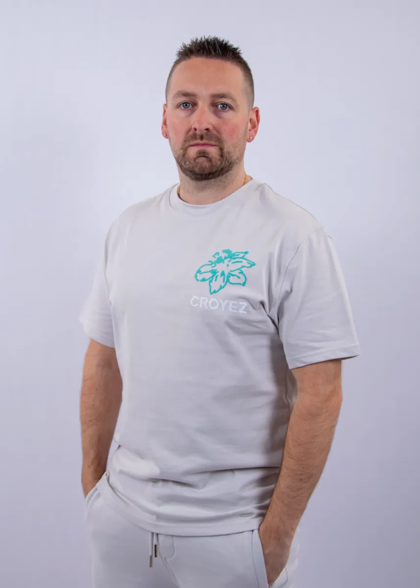 Croyez gardener t-shirt light grey