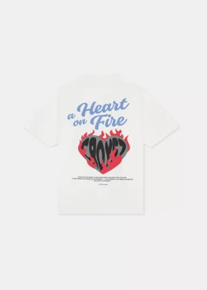 Croyez heart on fire t-shirt off-white