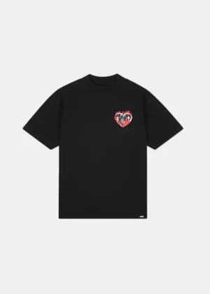Croyez heart on fire t-shirt vintage black
