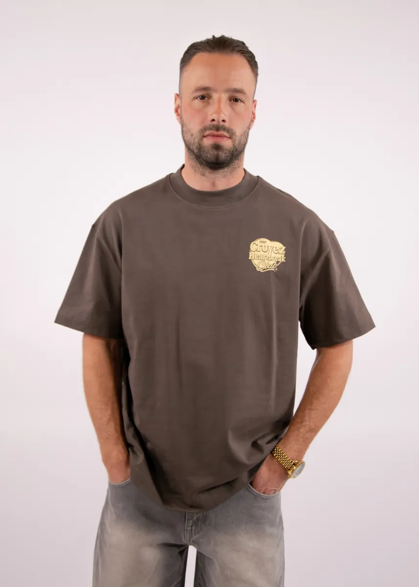 Croyez heartbreak club t-shirt washed brown