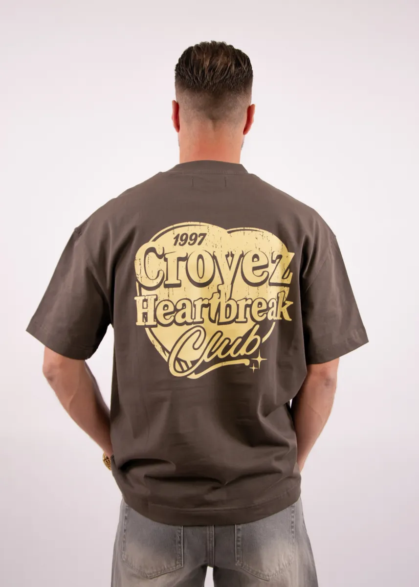 Croyez heartbreak club t-shirt washed brown