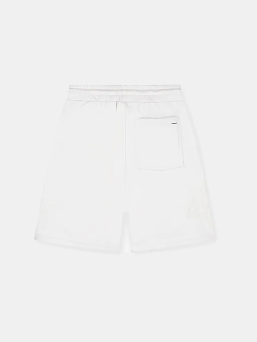 Croyez initial flowers shorts light grey