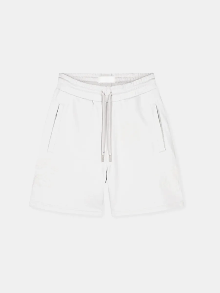 Croyez initial flowers shorts light grey