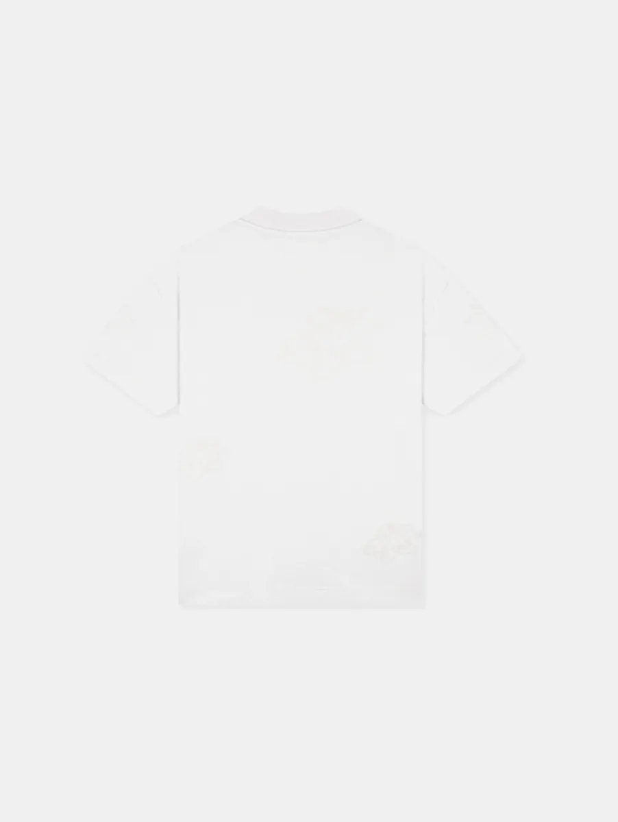 Croyez initial flowers t-shirt light grey