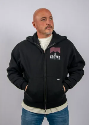 Croyez maison fumes zip hoodie black