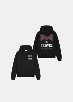 Croyez maison fumes zip hoodie black