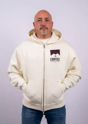 Croyez maison fumes zip hoodie off-white