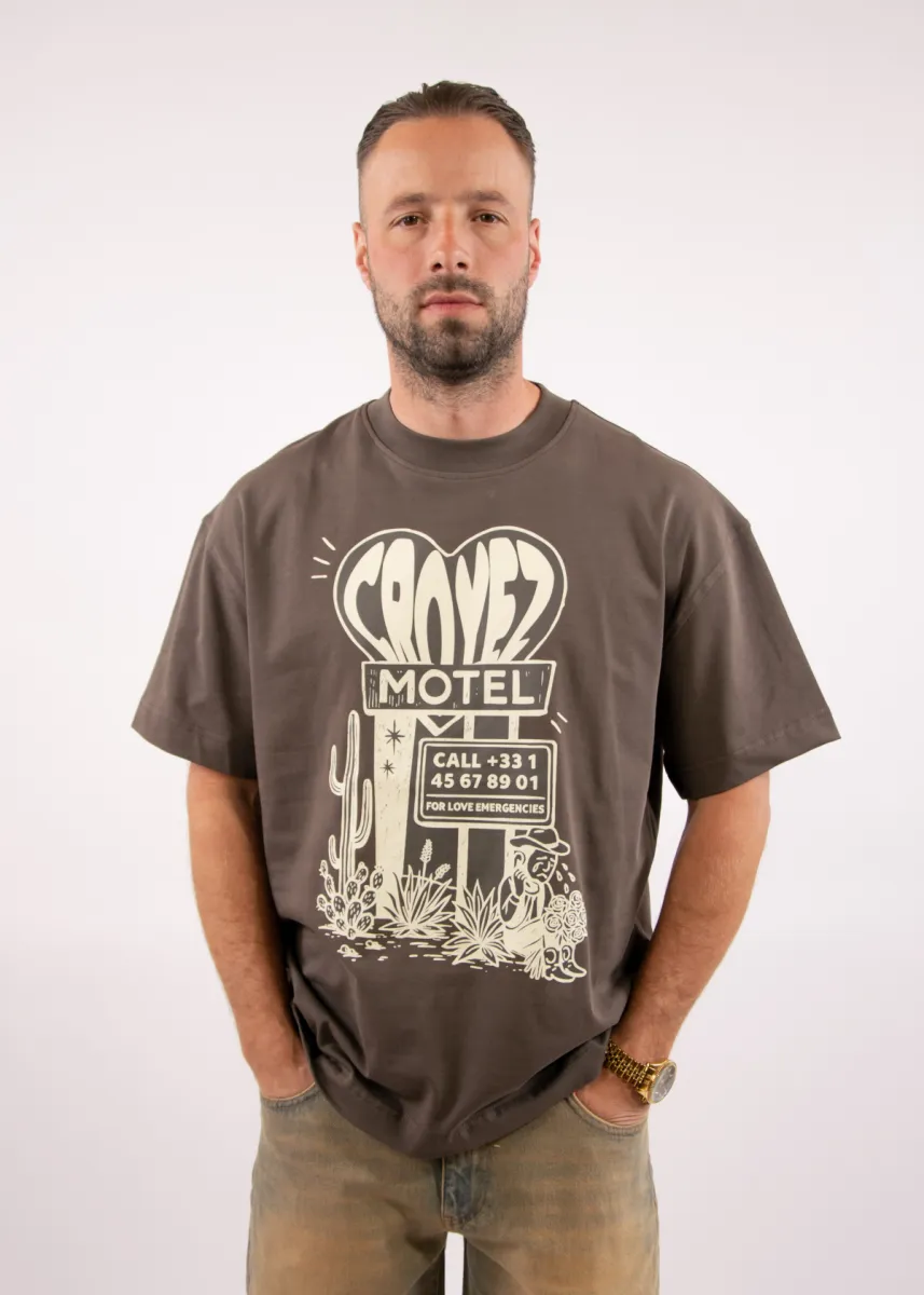 Croyez motel t-shirt washed brown