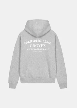Croyez original fraternite zip hoodie grey melange